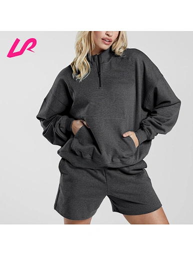 Upgrade your casual look with our women's half zip sweatshirt.